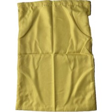 Linen Bag With Drawstring and Toggle: Yellow