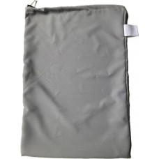 Linen Bag With Drawstring and Toggle: Light Grey